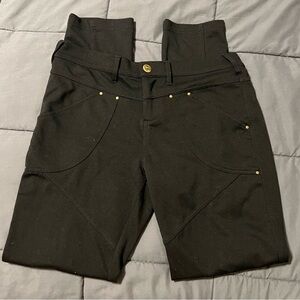 Free People Black moto jeggings Utility Style women’s size 31